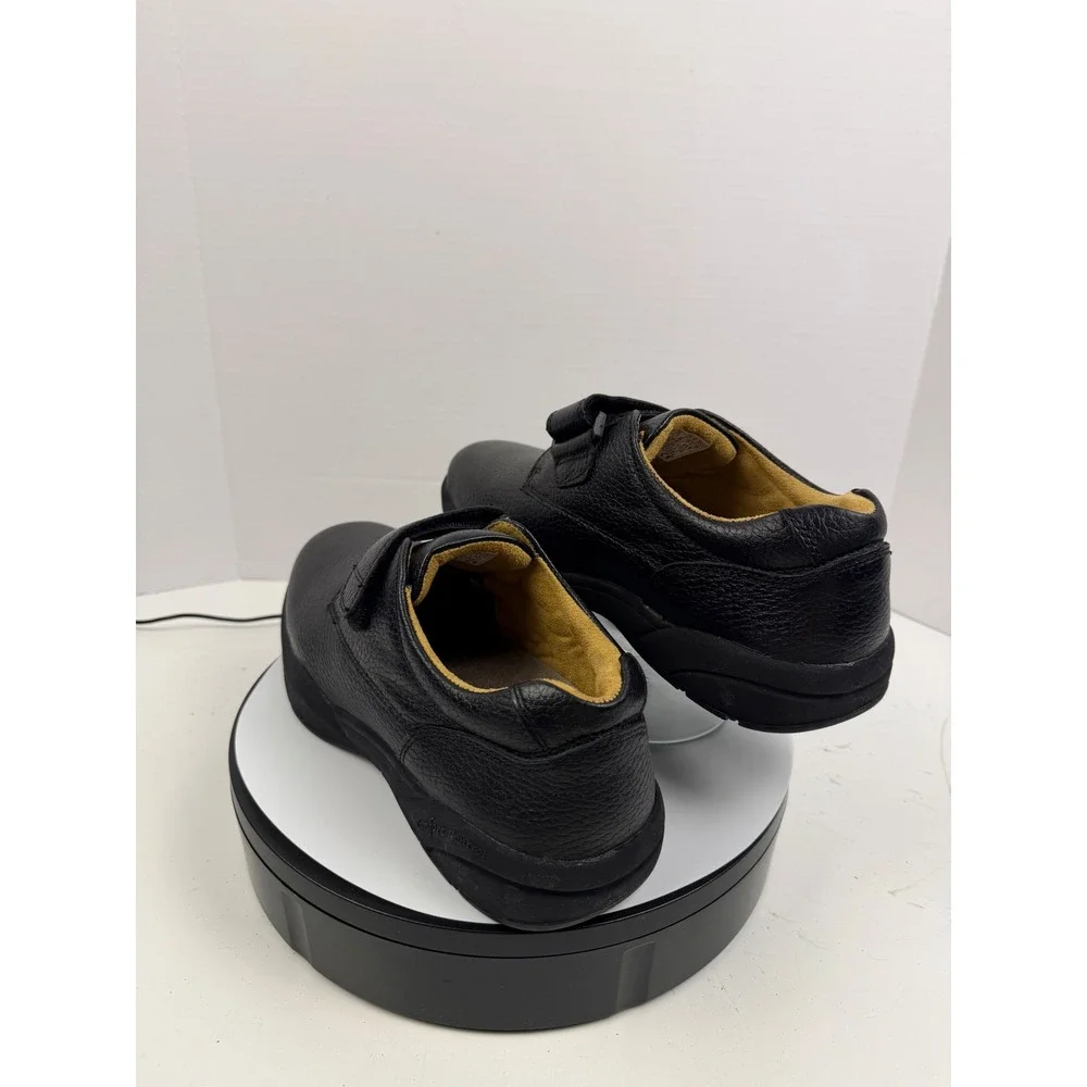 Men's Black Leather Slip-On Comfort Loafers